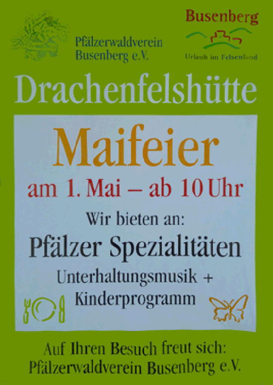 Maifeier am 1. Mai ab 10 Uhr